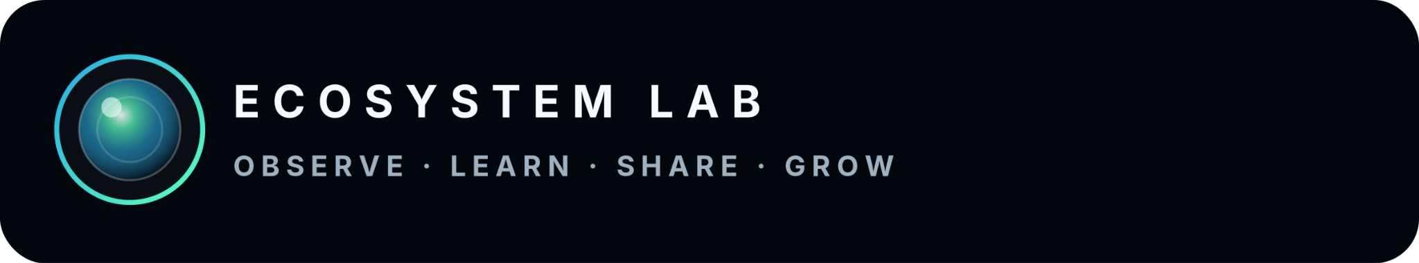 Ecosystem Lab · Observe · Learn · Share · Grow